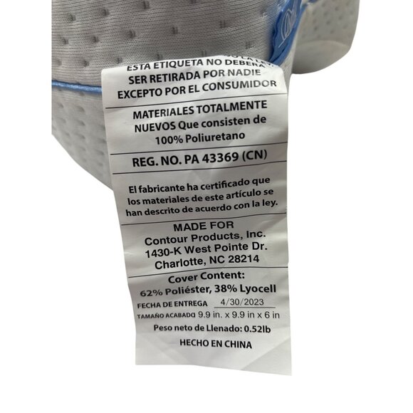 Contour Knee Pillow W/ Removable Cover & Foam Core For Support & Comfort 48g - Picture 5 of 5